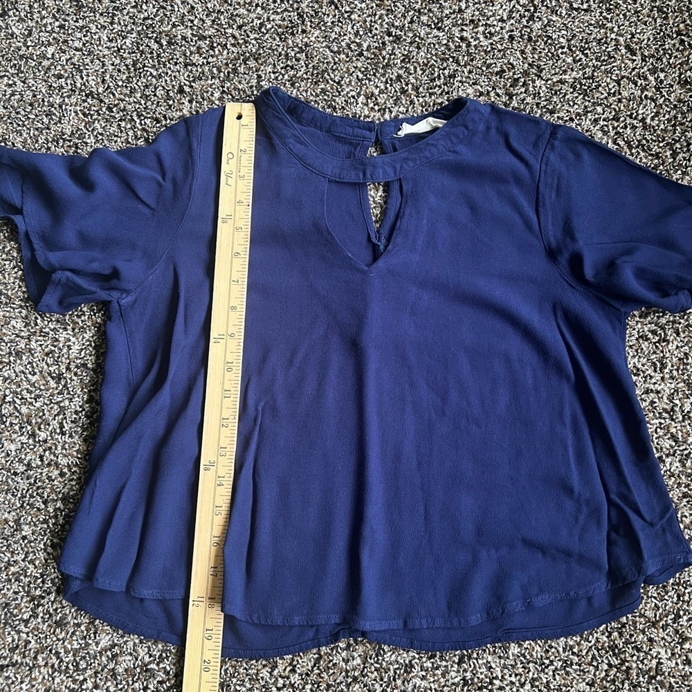 Elodie Midnight Blue Short Sleeve Top - Picture 3 of 5